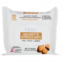 Salviette Struccanti Viso - Occhi - Labbra Olio di Argan 25 Pz
