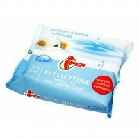 20 Salviettine Struccanti Viso-labbra-occhi con Estratto di Achillea e Echinacea