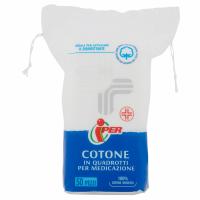 Cotone in Quadrotti per Medicazione 50 Pz