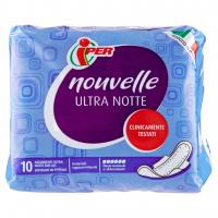 Nouvelle Ultra Notte 10 Assorbenti Ultra Notte con Ali Ripiegati in Bustine