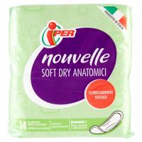 Nouvelle Soft Dry Anatomici 14 Assorbenti Sottili Anatomici Ripiegati in Bustine
