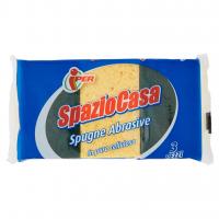 Spazio Casa Spugne Abrasive 3 Pezzi in Pura Cellulosa