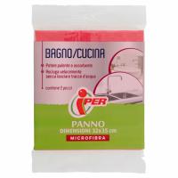 Bagno/cucina Panno Dimensioni 32x35 Cm Microfibra 2 Pz